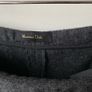 Massimo Dutti Dark Charcoal Grey Wool Wide Leg Trousers Image 4
