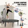 Fitness Trampoline Adults Exercise Rebounder with Handle Heavy Duty Foldable Image 3