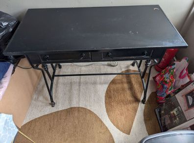 Black Metal Antique Desk