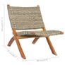 Relaxing Chair Natural Kubu Rattan and Solid Mahogany Wood Image 7