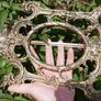 Antique Rococo  Brass Easel Back Picture Frame Image 2