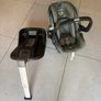 This is an UPPAbaby Mesa i-Size Infant Car Seat in a green-toned fabric. Image 2