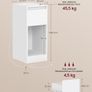 Set of 2 LED Bedside Tables with USB Charging Ports  White Image 5