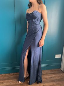 Navy shimmering ball gown