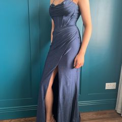 Navy shimmering ball gown
