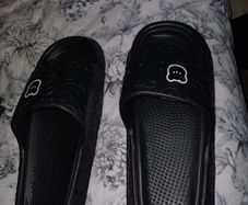 mens black sliders new size 10
