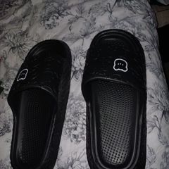 mens black sliders new size 10