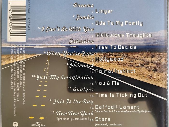 The Cranberries - Stars: The Best Of 1992-2002 CD (2002) Alternative Pop Rock VG+