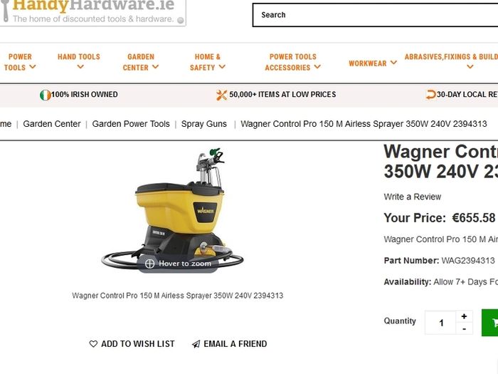 WAGNER Airless Control 150M Paint Spray System
