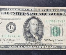 USA 1950-E Hundred Dollar Bill 100 San Francisco US Federal Reserve Franklin Note