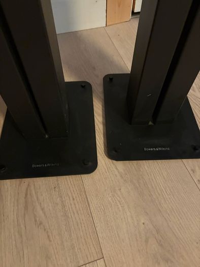 Bower & Wilkins 606 S2 speakers x2 black with STAV24 stands