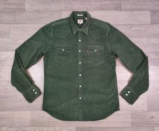 Levis Stretch Corduroy Western Shirt Mens Medium