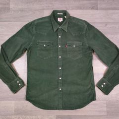 Levis Stretch Corduroy Western Shirt Mens Medium