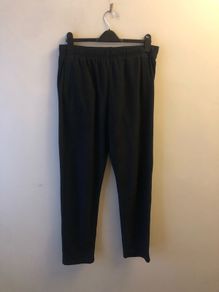 M&S black fleece pyjama bottoms (36-38/33)