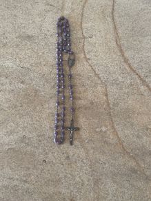 Vintage purple rosary beads