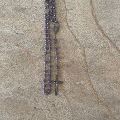 Vintage purple rosary beads