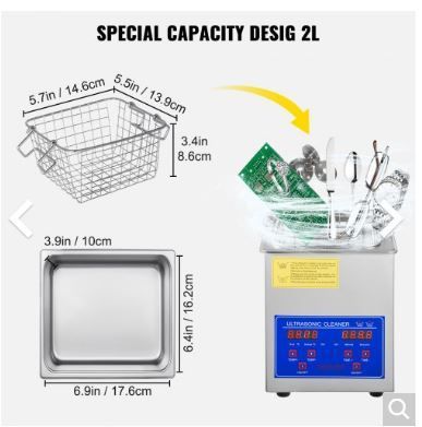 2L Washing Machine Ultrasonic Cleaner Tub  AVAILABLE FOR COLLECTION