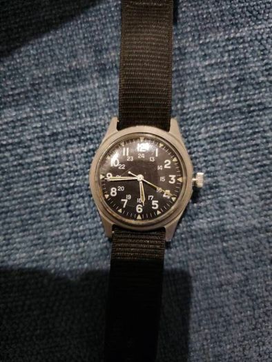 Vintage Military 1974 Vietnam War Benrus GG-W-113 Wrist Watch Wind Up Hack