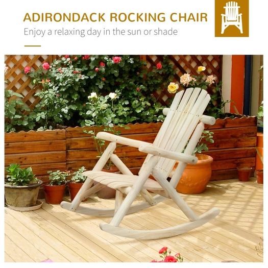 Cedar Wood Rocking Armchair, 96Lx66Wx98H cm (FREE SHIPPING)