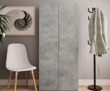 Shoe Cabinet Concrete Grey 80x35.5x180 cm Chipboard