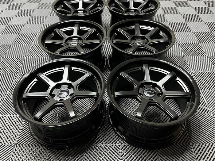 18" Inch Strom DS15 Drift Alloy Wheels 5x114.3 Nissan silvia skyline RX7 MX5 R32 R33 lexus IS200