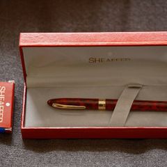 Sheaffer Crest 581 Nova Flame Red Solid 18K Gold 750 Two Tone Triumph Nib Fountain Pen