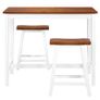 Bar Table and Stool Set 3 Pieces Solid Wood Image 4