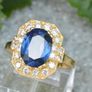 Beautiful Vintage 3.6ct Sapphire & Diamond Ring - 18ct Image 7