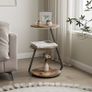 Side Table Set of 2, Bedside Small Coffee Table with 3 Color LED Lights, End Table with 3 Tier Storage Shelves for Living Room Bedroom, Rustic Brown Image 4
