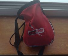 Red chilli climbing chalk bag