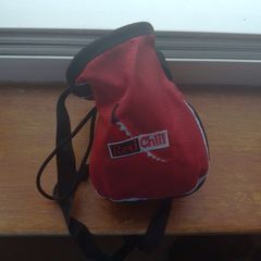 Red chilli climbing chalk bag