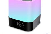 Wireless Bluetooth Speaker with Touch Control Bedside Lamp,Alarm Clock,MP3,Portable Smart LED Touch Sensor Table Lamp Dimmable RGB Multi-Color Changing Night Lights, All in 1