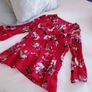 NY Collection Red Floral Blouse - Size 12 Image 7