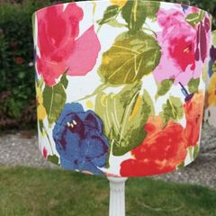 Pair of floral table lamps