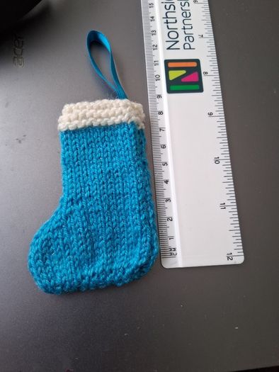 handmade knitted sock decorations