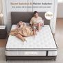 5FT King Size Mattress, 10.2 INCH King Memory Foam Sprung Mattress Medium Firm,Comfortable Sleep for Back Pain Relief and Heavy Sleeper(150x200x26cm) Image 2