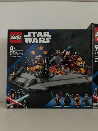LEGO Star Wars Inquisitor Transport Scythe & Obi Wan Kenobi vs Darth Vader 75336,75334