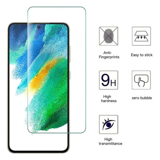 For Samsung Galaxy S21 FE 5G Tempered Glass Screen Protector Saver Cover New - FHT22SMTG