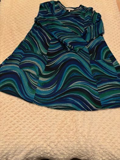 APRICOT blue and green swirl pattern tunic dress - UK 16