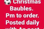 Christmas theme football baubles
