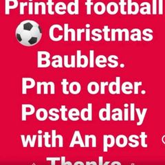 Christmas theme football baubles