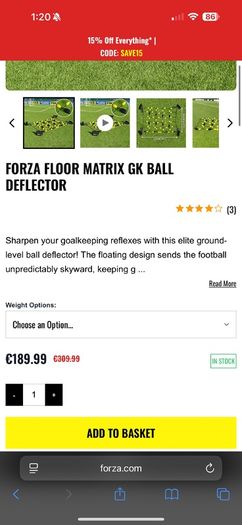 football forza goal keeper training