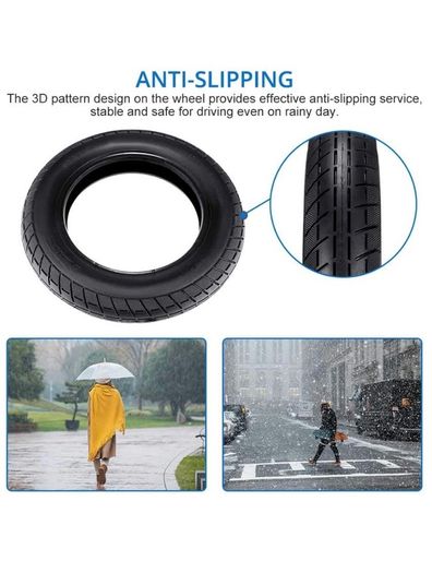2Pcs Electric Scooter Tire 10 inch, Electric Scooter Replacement Wheels, Electric Scooter Inflatable Tire Tyre Outer Tube Balance Tire Scooter Replacement Parts Compatible for Xiaomi M365 PRO
