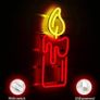 Candle Flame Neon Sign Red Yellow LED Neon Sign USB Decorative Wall Candle Neon Light Art Wall Night Lamp for Home Bedroom Halloween Christmas Decor Signboard Gift (FREE POSTAGE) Image 4
