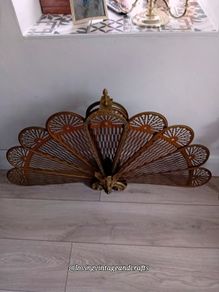Brass Peacock Firescreen