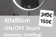 LED Bathroom Mirror Antifog Demister Makeup Magnifying