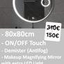 LED Bathroom Mirror Makeup 80cm Antifog Bright Light Image 2