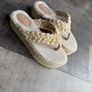 Hitzz natural jute platform flip flop sandals-handmade in Brazil. Size 39/6 Image 3