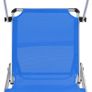 Folding Sun Loungers with Roof 2 pcs Aluminium&Textilene Blue Image 3