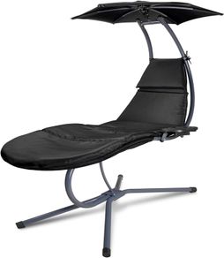 Floating Lounger with Adjustable Sun Canopy and